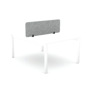 5 Star Desk Mounted PET Screen 1390x400mm Grey KF70121