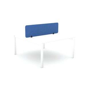 5 Star Desk Mounted PET Screen 1390x400mm Blue KF70122