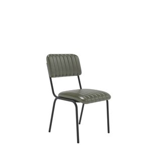 5 Star Culla Side Chair 460x540x795mm Polyurethane Green/Black KF70145