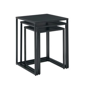 5 Star Bordo Set of 3 Nested Tables Black KF70316