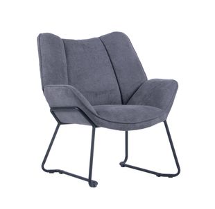 5 Star Cirro Armchair with Soft Upholstery Metal Legs Grey KF70326