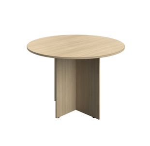 Serrion Leg Round Boardroom Table 1100x1100 OK/Silver KF800266