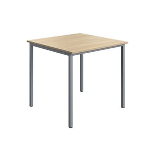 5 Star Modara Multipurpose Table 800x800x730mm NOak/Silver KF800267