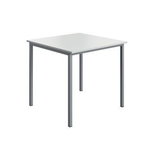 5 Star Modara Multipurpose Table 800x800x730mm White/Silver KF800293