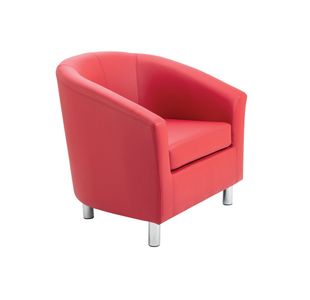 Jemini Tub Polyurethane Armchair Red KF70352
