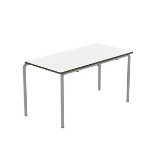 Titan Crush Bent Frame Table 1200x600x640mm White/Grey KF70447
