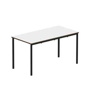 Titan Fully Welded Frame Table 1200x600x640mm White/Black KF70478