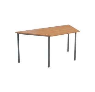 Jemini Trapezoidal Multipurpose Table 1600x800x730mm Nova Oak/Silver KF71526