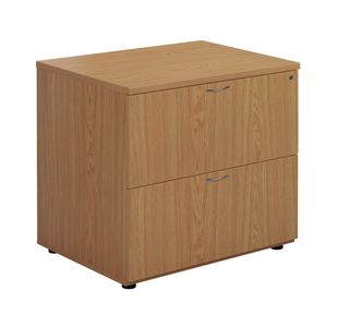 Jemini 2 Drawer Desk Side Filing Cabinet 800x600x730mm Nova Oak KF71529