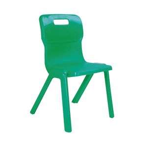Titan One Piece Classroom Chair 435x384x600mm Green (Pack of 30) KF838735