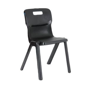 Titan One Piece Classroom Chair 432x408x690mm Charcoal (Pack of 30) KF838741