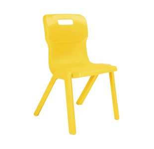 Titan One Piece Classroom Chair 480x486x799mm Yellow (Pack of 30) KF838727