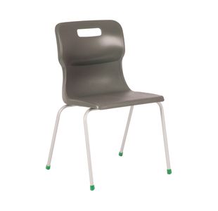Titan 4 Leg Classroom Chair 438x398x670mm Charcoal KF72182