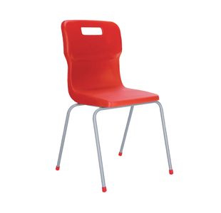 Titan 4 Leg Classroom Chair 438x416x700mm Red KF72184