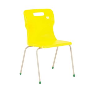Titan 4 Leg Classroom Chair 438x416x700mm Yellow KF72188