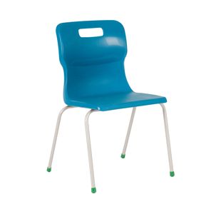 Titan 4 Leg Classroom Chair 497x477x790mm Blue KF72190