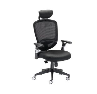 Arista Lexi High Back Chair + Headrest 710x310x600mm Black H-9056-L1