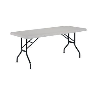 Jemini Rectangular Folding Table 1210x600x740mm White KF72328