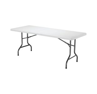 Jemini Rectangular Folding Table 1830x760x740mm White KF72330