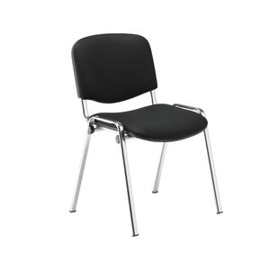 Jemini Ultra Multipurpose Stacking Chair Polyurethane Black/Chrome KF72907
