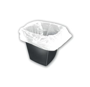 2Work Square Bin Liners 30 Litre White (Pack of 1000) KF73380