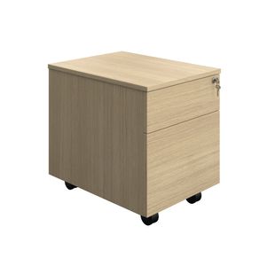 5 Star Modara 18mm Mobile 2 Drw Pedestal 434x580x525mm Oak KF73517