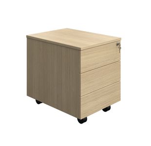 5 Star Modara 18mm Mobile 3 Drw Pedestal 434x580x525mm Oak KF73519