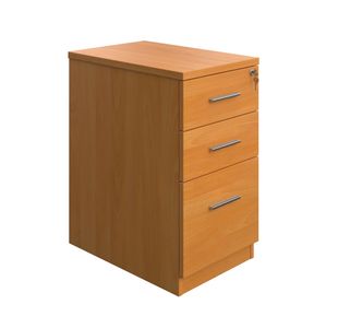 5 Star Modara 18mm Dskh 3 Drw Pedestal 434x600x730mm Beech KF74110