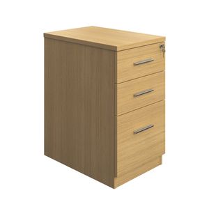 5 Star Modara 18mm Dskh 3 Drw Pedestal 434x600x730mm Oak KF74111
