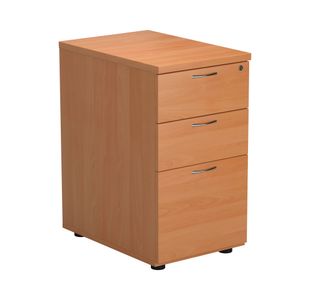 First 3 Drawer Desk High Pedestal 404x600x730mm Beech KF74465