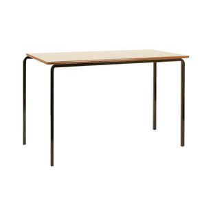 Jemini MDF Edged Class Table 1100x550x590mm Beech/Black (Pack of 4) KF74550