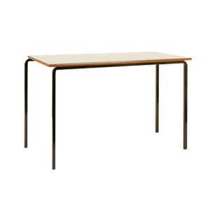 Jemini MDF Edged Class Table 1200x600x590mm Beech/Black (Pack of 4) KF74551