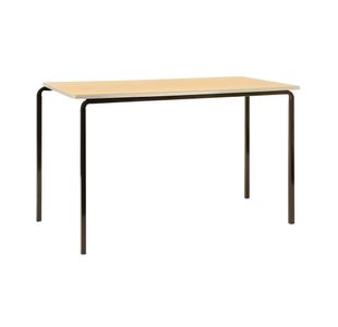 Jemini Polyurethane Edged Class Table 1200x600x710mm Beech/Black (Pack of 4) KF74565