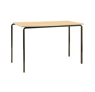 Jemini Polyurethane Edged Class Table 1100x550x590mm Beech/Silver (Pack of 4) KF74568