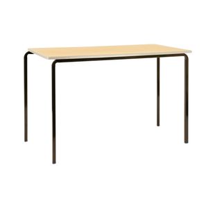 Jemini Polyurethane Edged Class Table 1100x550x710mm Beech/Silver (Pack of 4) KF74570