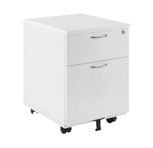 First 2 Drawer Mobile Pedestal 404x500x595mm White KF74765