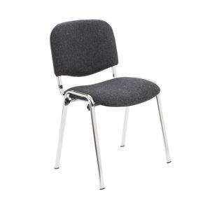 First Ultra Multipurpose Stacking Chair 532x585x805mm Charcoal KF74894