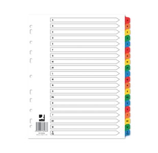 Q-Connect EW Index A-Z Reinforced Multicoloured (Pack of 15) KF76986Q