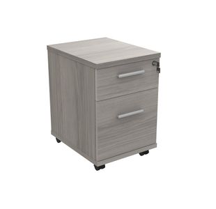 Astin 2 Drawer Mobile Under Desk Pedestal 400x500x590mm Alaskan Grey Oak KF77728