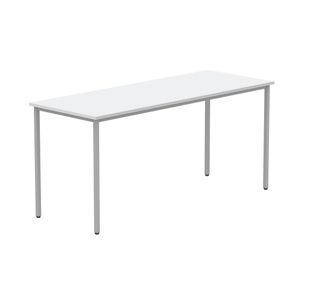 Astin Rectangular Multipurpose Table 1600x600x730mm Arctic White/Silver KF77741