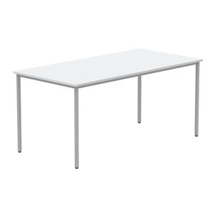 Astin Rectangular Multipurpose Table 1600x800x730mm Arctic White/Silver KF77743