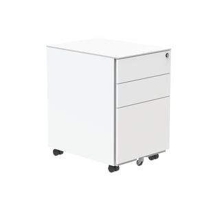 Astin 3 Drawer Mobile Under Desk Pedestal 480x580x610mm Arctic White KF77749