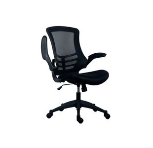 Jemini Jaya Mesh Back Chair with Folding Arms 680x670x1070mm Black KF77784