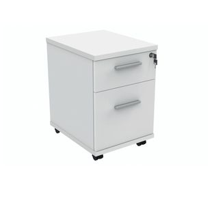 Polaris 2 Drawer Mobile Under Desk Pedestal 404x500x595mm Arctic White KF77886