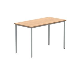 Polaris Rectangular Multipurpose Table 1200x600x730mm Norwegian Beech/Silver KF77890