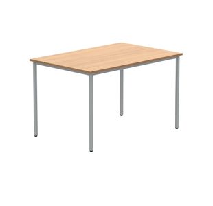 Polaris Rectangular Multipurpose Table 1200x800x730mm Norwegian Beech/Silver KF77892