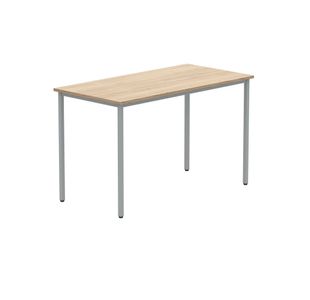 Polaris Rectangular Multipurpose Table 1200x600x730mm Canadian Oak/Silver KF77894