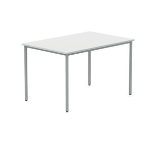 Polaris Rectangular Multipurpose Table 1200x800x730mm Arctic White/Silver KF77900