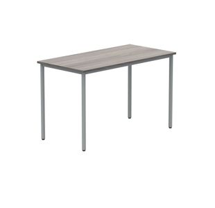 Polaris Rectangular Multipurpose Table 1200x600x730mm Alaskan Grey Oak/Silver KF77902