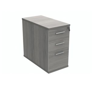 Polaris 3 Drawer Desk High Pedestal 404x800x730mm Alaskan Grey Oak KF78024